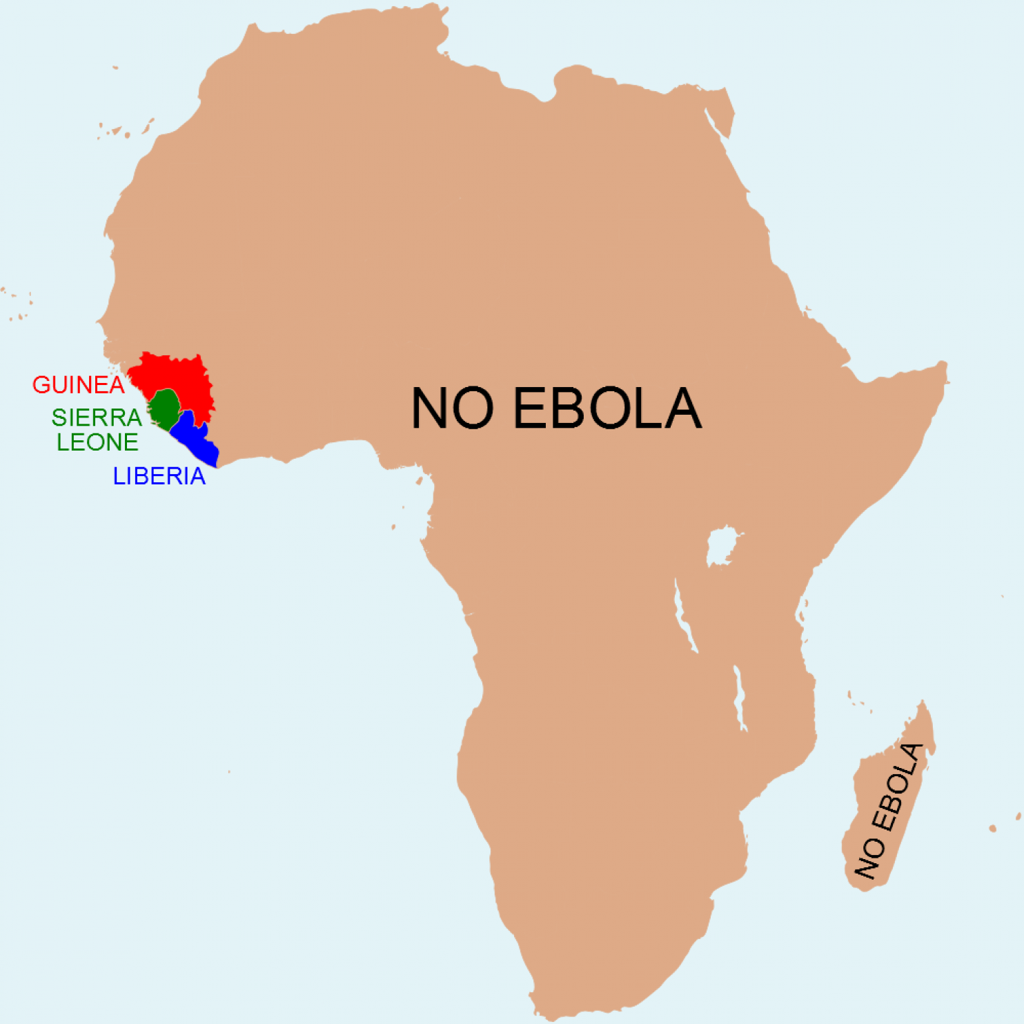 Map: The Africa without Ebola
